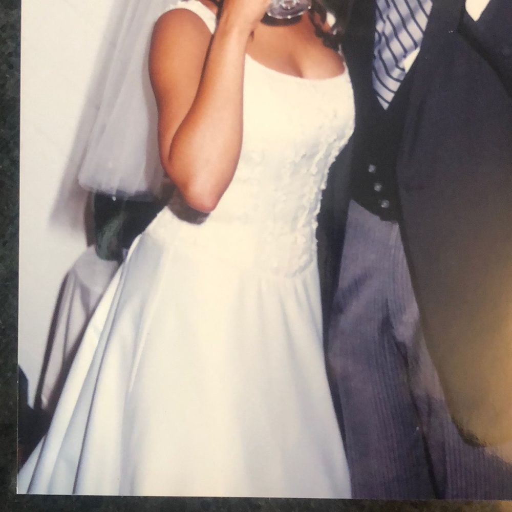Wedding dress Ivy, with slip and crown to match